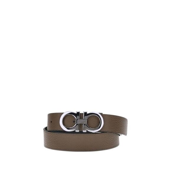 Ferragamo Brown Calf Leather Bos Taurus Regular Men's Belt